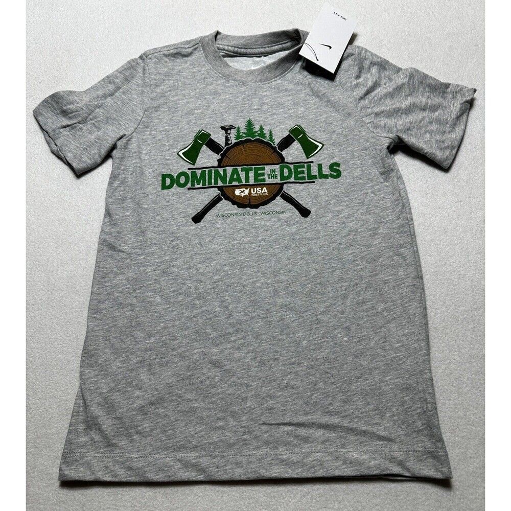 USA Wrestling Wisconsin Dells Nike Boys Small Youth Axe NWT Dominate In The Dell